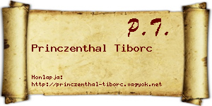Princzenthal Tiborc névjegykártya